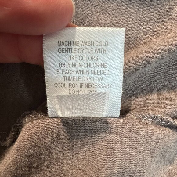 Garnet Hill Top Womens Large Taupe Dolman Lace Sleeve Organic Cotton Tencel L - Picture 10 of 10